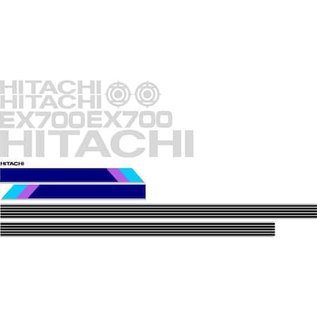 Aftermarket Hitachi EX700 Excavator Decal Set HTEX700-1DECALSET